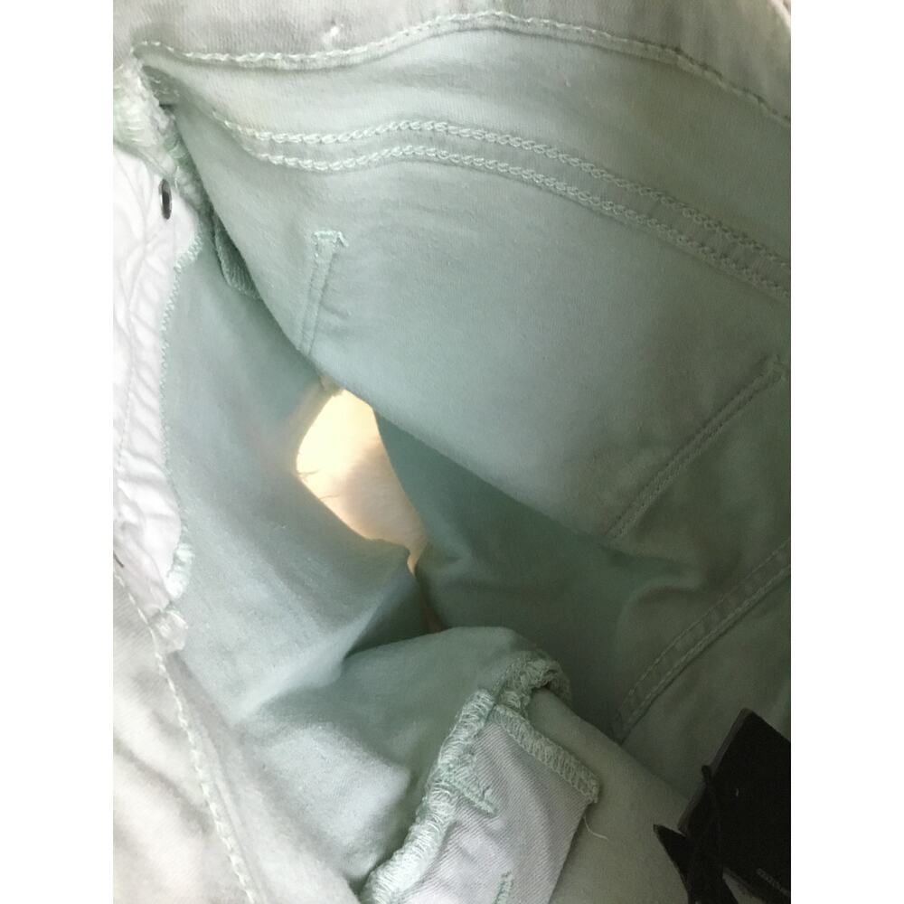 Hudson Wild Green Denim Amber Fray Hem Shorts - Picture 13 of 13